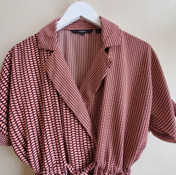 Vero Moda wrapped top with contrast pattern with drawstring- Medium - Picture 3 of 11